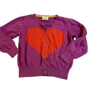 Hanna Andersson Cardigan Sz 110 Heart Sweater sz 4